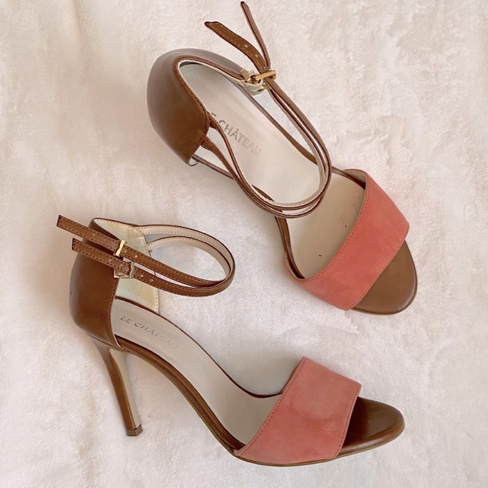 Le Chateau ankle strap sandal heels, size 39